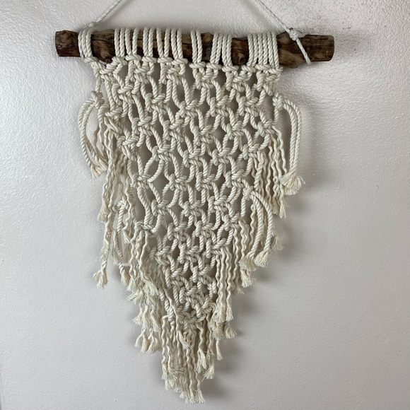 Macrame Driftwood Boho Wall Hanging Decor - Picture 2 of 3